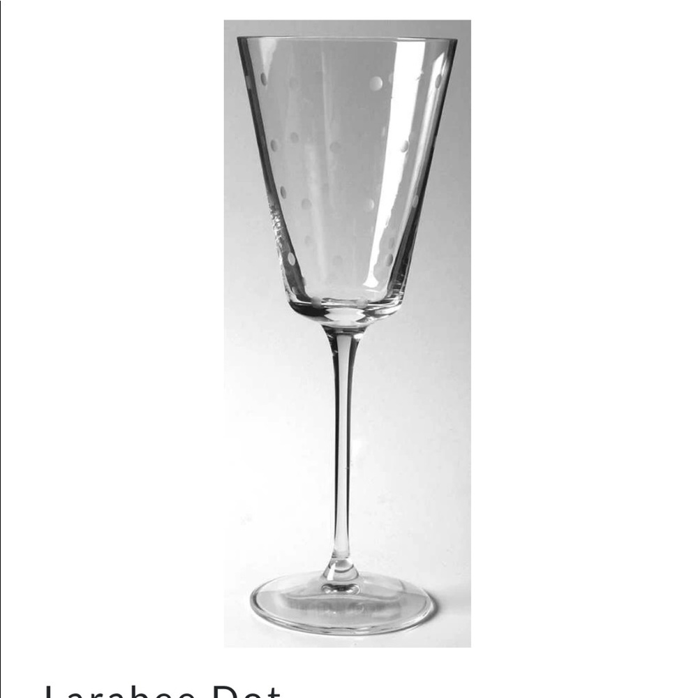 Kate Spade Larabee Dot Water Goblets set of 12